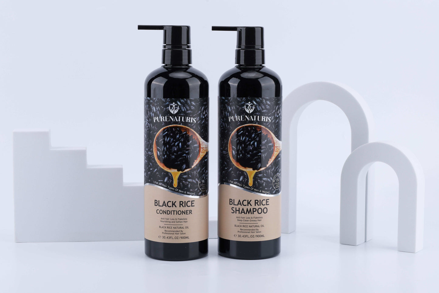 Natural Black Rice Oil Shampoo & Conditioner Set