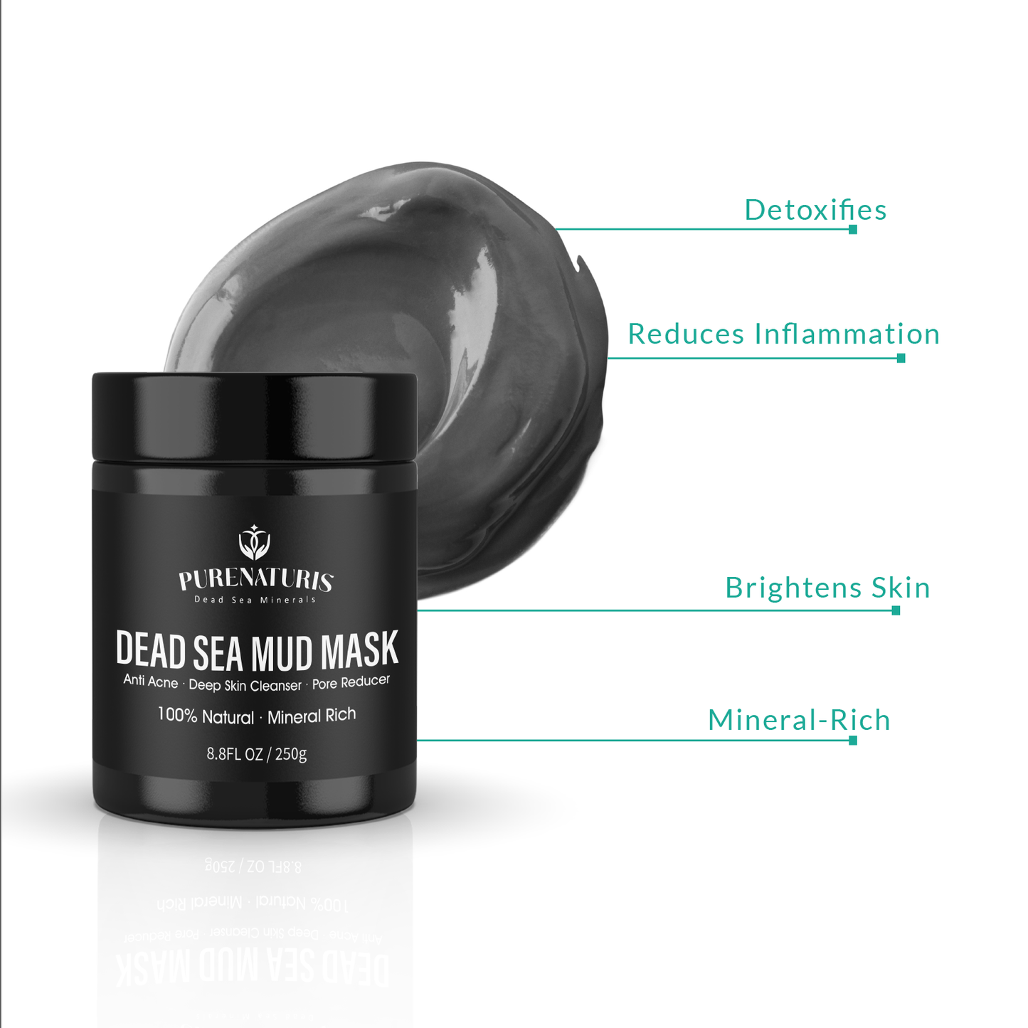 Natural Dead Sea Mud Mask for Face and Body 8.8 oz