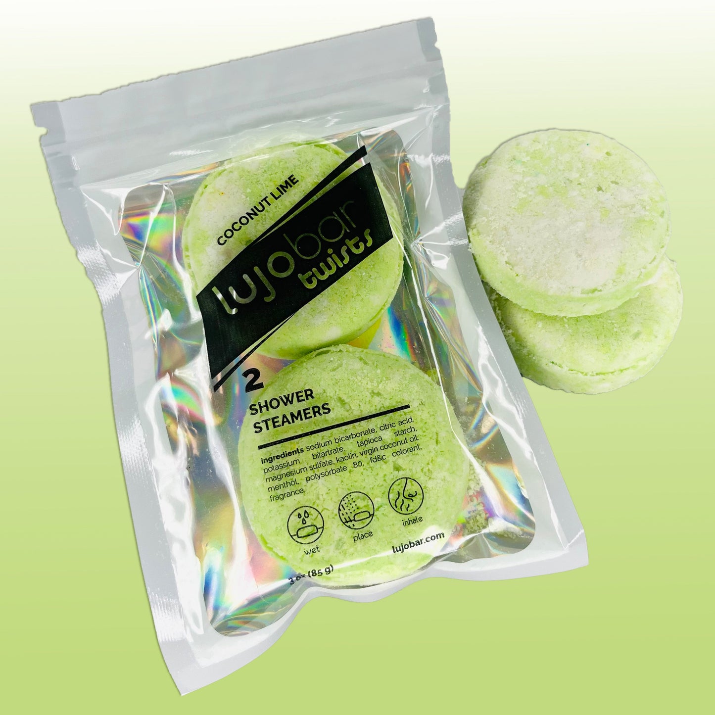 Coconut Lime Twists Shower Steamer 2-Pack